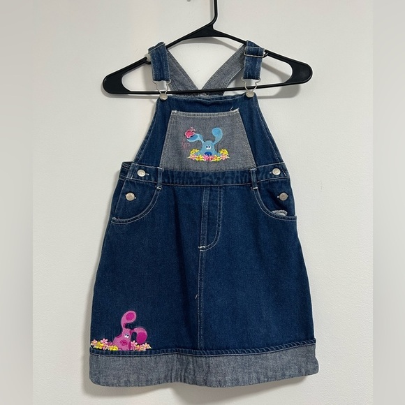 Blue’s Clue’s Other - Vintage Charming Kids Denim Overalls with Embroidery